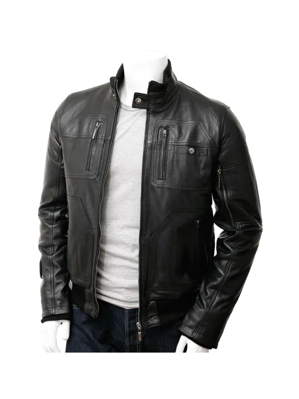 BLACK-MENS-BOMBER-STYLE-LEATHER-JACKET