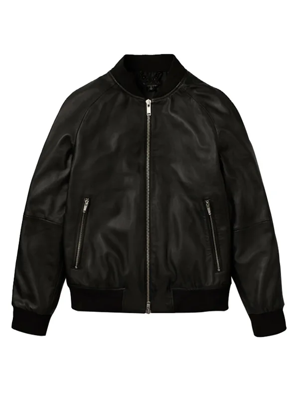 black-collar-bomber-style-leather-jacket
